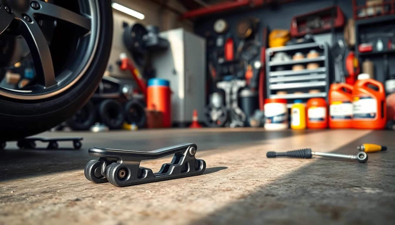 Auto Kufen werden in einer Werkstatt ausgestellt und zeigen ihre Vorteile für Autowartung.