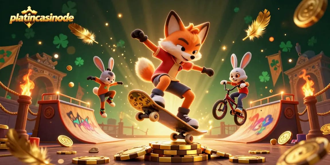 Experience thrilling gaming at platincasinode with dynamic 3D cash-themed illustration.