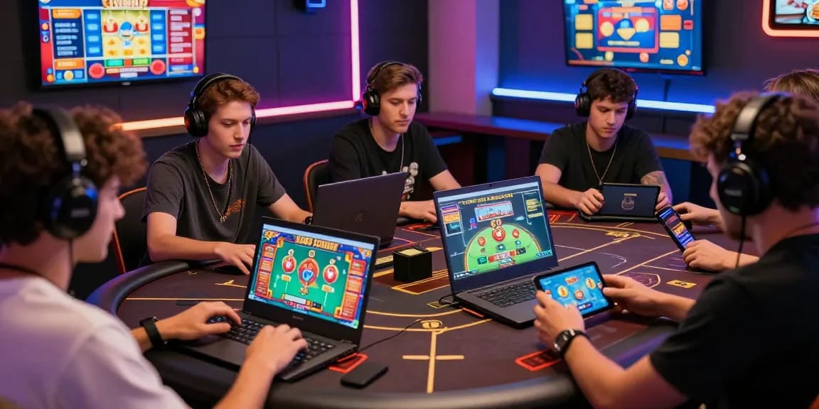 Exciting gaming scene at https://b52club.radio.fm/ with players enjoying diverse B52 CLUB games and vibrant atmosphere.