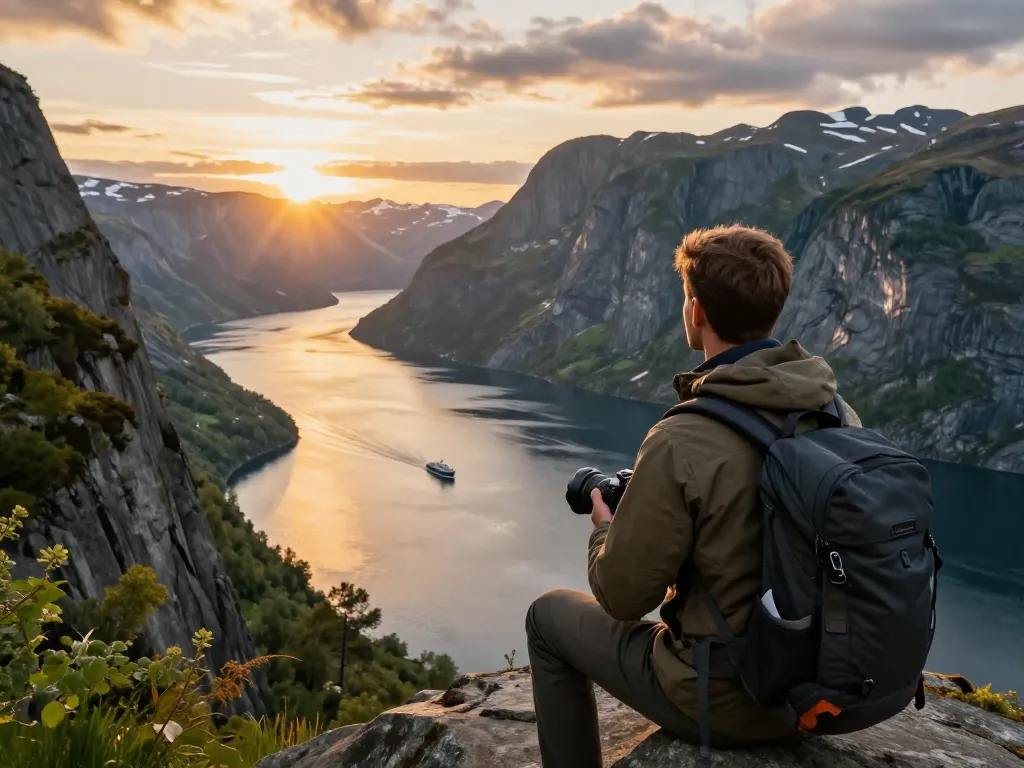 Die atemberaubenden Fjorde in Norwegen erkunden, während man Urlaub in Skandinavien genießt.