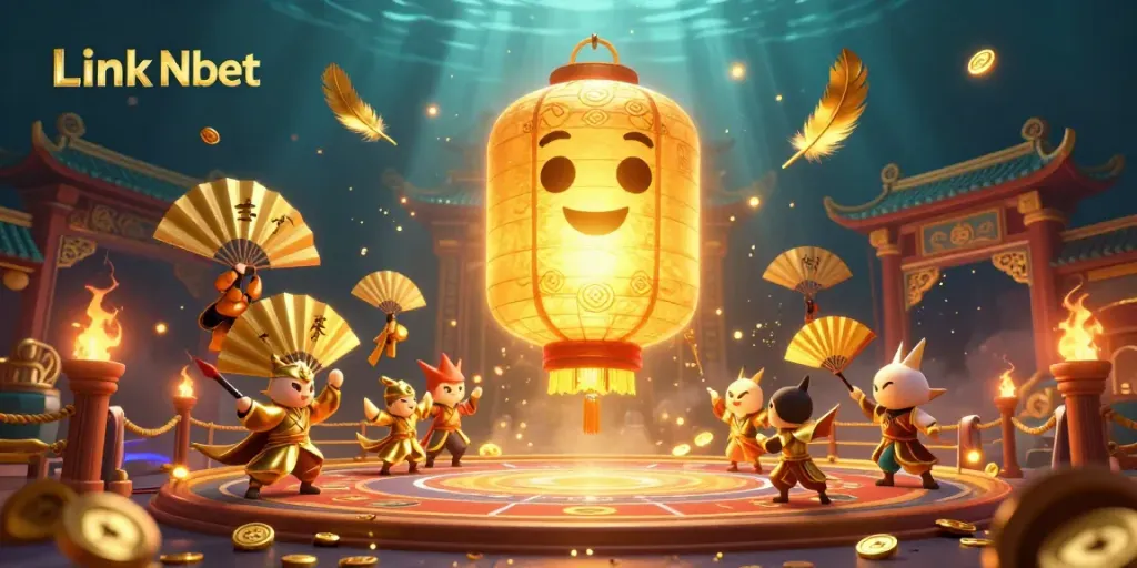 Experience the thrill at Link Nbet with vibrant casino spirits, golden symbols, and dynamic gameplay.