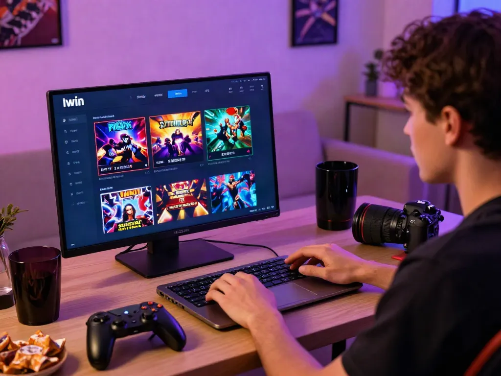 Engaging with the link vào IWIN online gaming platform, showcasing diverse games and a lively atmosphere.