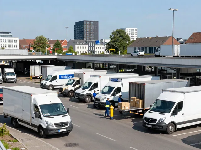 Transportunternehmen in Bielefeld mit aktiven Lkw und kooperierenden Fahrern.