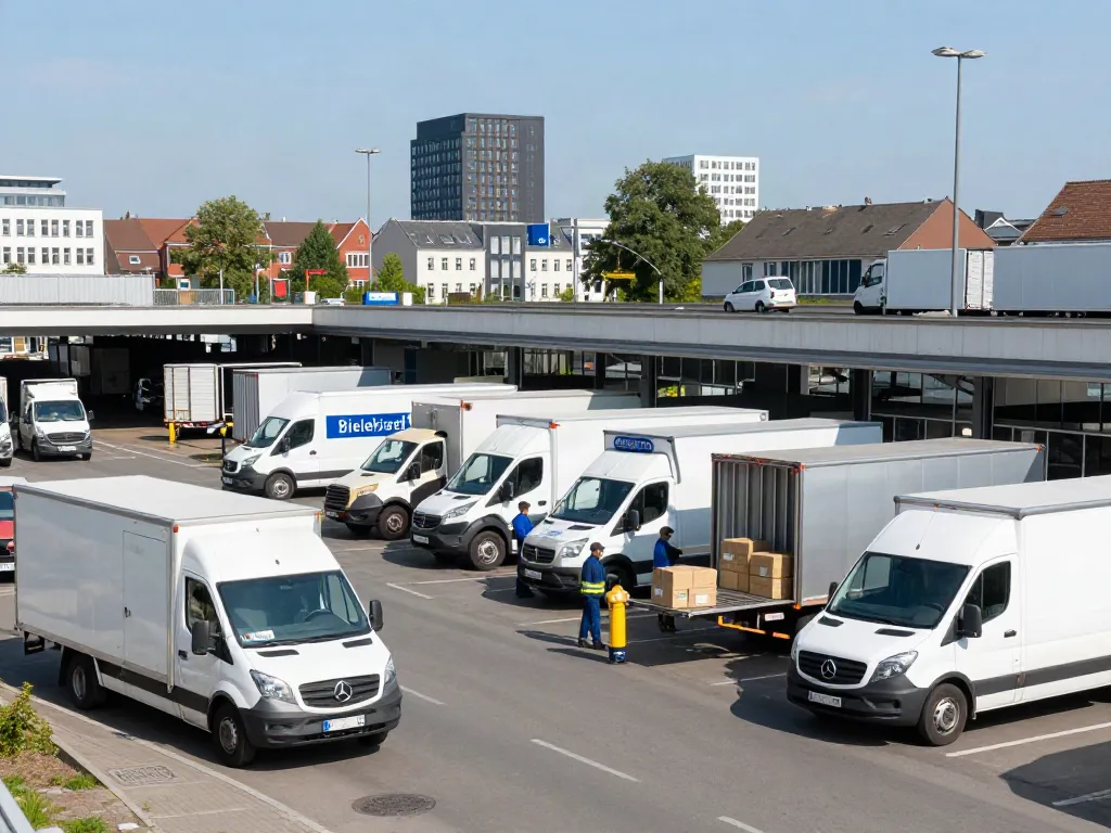 Transportunternehmen in Bielefeld mit aktiven Lkw und kooperierenden Fahrern.