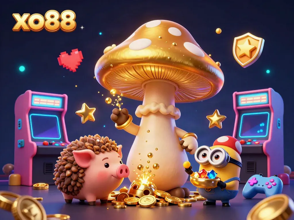Experience thrilling gaming adventures at xo88 with vibrant 3D magic elements and colorful casino treasures.