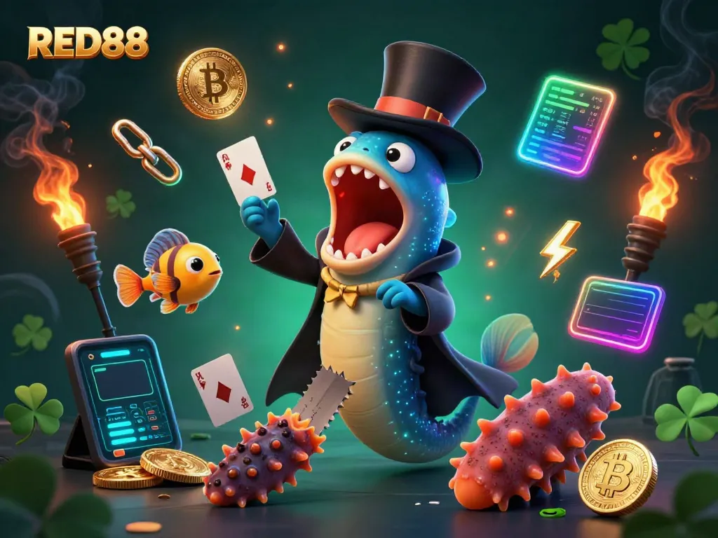 Catch the excitement of RED88 casinos where bioluminescent sea creatures engage in thrilling card tricks.