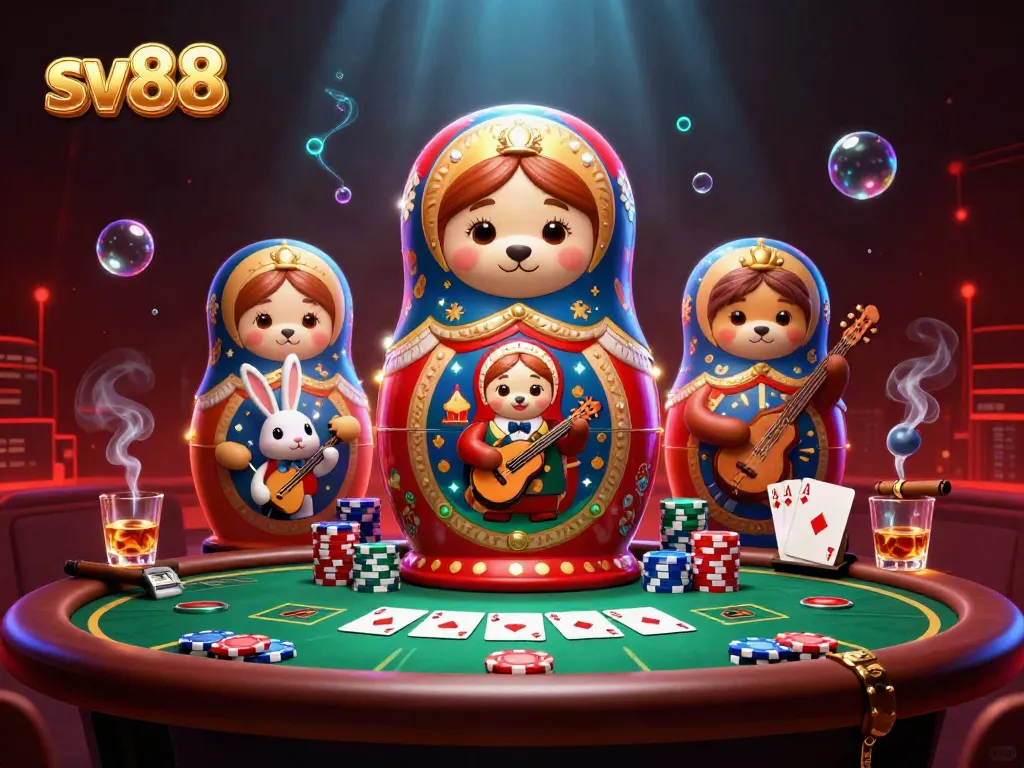 Engage with sv88's thrilling casino experience featuring vibrant 3D characters and gaming elements.