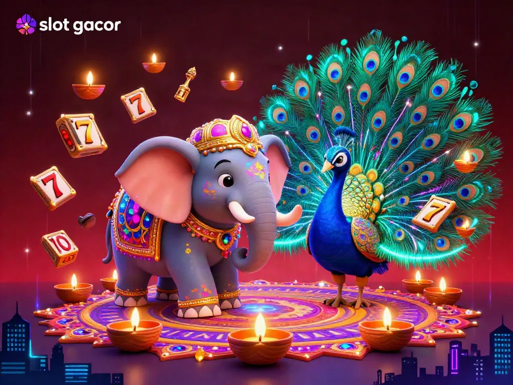 Experience the vibrant world of slot gacor with dynamic, colorful characters and exciting casino-themed elements.